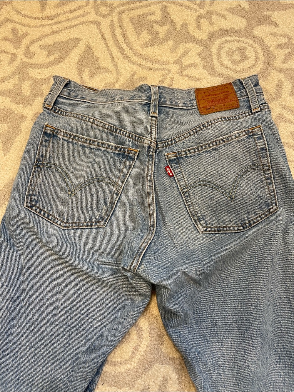 Levi’s 501 Skinny Distressed Blue Jeans Denim